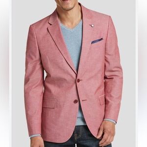 Nautica Men's Modern-Fit Chambray Sport Blazer
